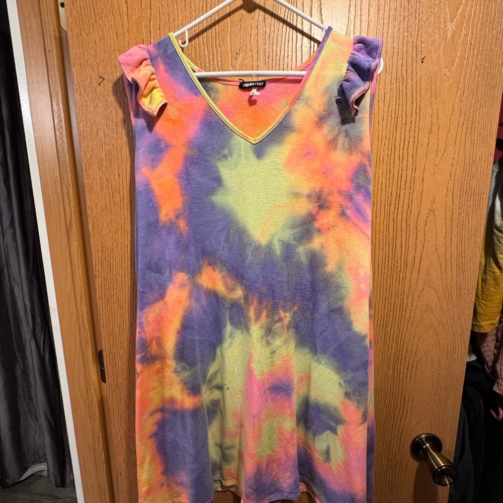 Tie-dye swim cover up
